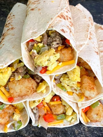 hearty breakfast burritos