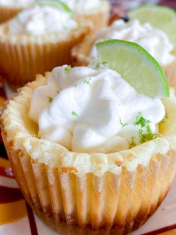 mini margarita cheesecakes